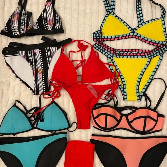 5 BIKINIS WITH 4 COVER UPS - Picture 1 of 5